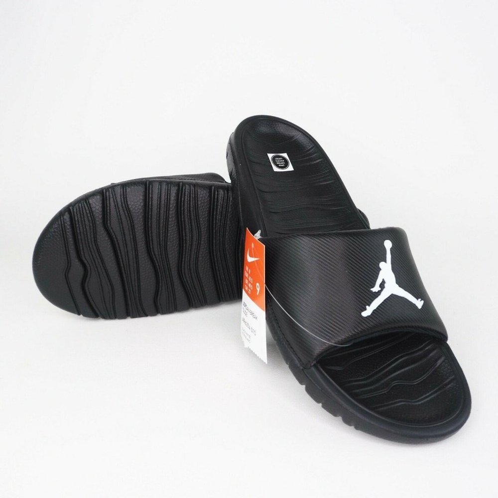 Nike Air Jordan Break Slide Mens Sandals Black Wht - Picture 10 of 11